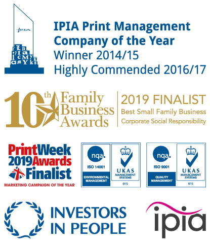 Some of the awards and accreditations achieved by Systematic Print