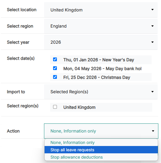 Set your own restrictions and allowance options