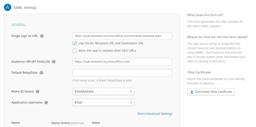 Configure your WhosOffice connector