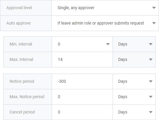 Leave management rules
