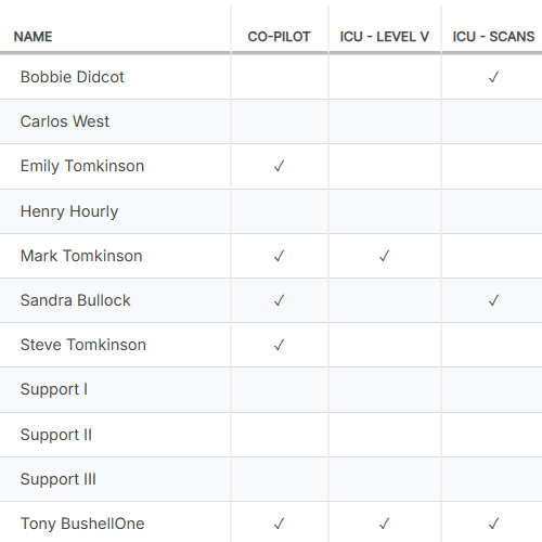 Report on skillsets within your company